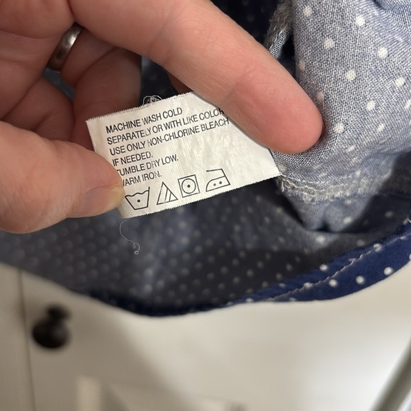 CE Schmidt Women’s Workwear Polka Dot Pearl Snap XL Work Shirt - Picture 8 of 9